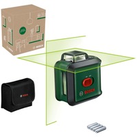 Bosch Kreuzlinienlaser UniversalLevel 360 grün/schwarz, grüne Laserlinien, Reichweite Ø 24 Meter