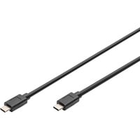 Digitus USB 3.2 Gen 2 Anschlusskabel USB-C > USB-C schwarz, 1 Meter, PD, Laden mit bis zu 100 Watt