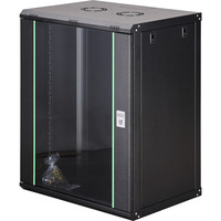 Digitus Wandgehäuse Dynamic Basic Serie - 600x450 mm (BxT), IT-Schrank schwarz, 16 Höheneinheiten