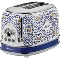 Ariete 2-Schlitz-Toaster Capri weiß/mehrfarbig, 810 Watt, für 2 Scheiben Toast