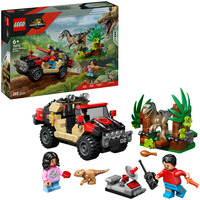 LEGO 76972 Jurassic World Raptor: Verfolgungsjagd mit dem Geländewagen, Konstruktionsspielzeug 