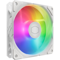 Cooler Master SickleFlow Edge 120  ARGB White Edition, Gehäuselüfter weiß, mit A1 Mini LED Controller, 120 mm