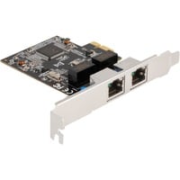 DeLOCK  PCIE x1 auf 2x RJ45 Gbit, LAN-Adapter 