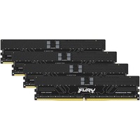 Kingston FURY RIMM 128 GB DDR5-6000 (4x 32 GB) Quad-Kit ECC, Arbeitsspeicher schwarz, KF560R32RBEK4-128, Renegade Pro, Registred, INTEL XMP, AMD EXPO