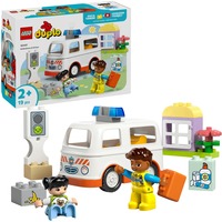 LEGO 10447 DUPLO Town Rettungswagen mit Fahrer, Konstruktionsspielzeug