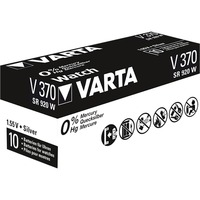 Varta Silberoxid-Knopfzelle 370, Batterie silber, 10 Stück