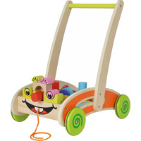 Eichhorn Spiel- und Lauflernwagen, Geschicklichkeitsspiel inkl. 35 Bausteinen