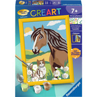 Ravensburger CreArt - Pferd und Kätzchen, Malen