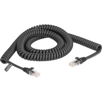 DeLOCK Spiralkabel RJ-45 Stecker > RJ-45 Stecker Cat.5e schwarz, 3 Meter