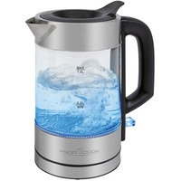 ProfiCook Glas-Wasserkocher PC-WKS 1229 G edelstahl/schwarz, 1 Liter