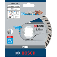 Bosch PRO Multi Material X-LOCK Diamant-Trennscheibe, Ø 125mm Bohrung 22,23mm