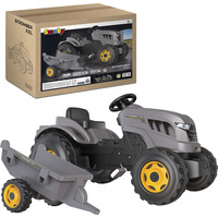 Smoby Traktor Stronger XXL mit Anhänger, Kinderfahrzeug anthrazit
