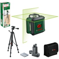 Bosch Kreuzlinienlaser UniversalLevel 360 Premium Set grün/schwarz, grüne Laserlinien, Reichweite Ø 24 Meter