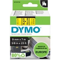 Dymo D1 ORIGINAL Schriftband, schwarz auf gelb, 9mm x 7m S0720730
