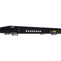 Lindy 8 Port IPower Switch (32623), Steckdosenleiste schwarz, Intelligente PDU mit 8 mess- und schaltbaren Stromausgängen