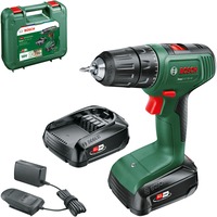 Bosch Heimwerken & Garten Akku-Bohrschrauber EasyDrill 18V-40 grün/schwarz, 2x Li-Ionen Akku 2,0Ah, Koffer, POWER FOR ALL ALLIANCE