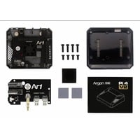  Gehäuse für Raspberry Pi 4 Argon One V2 schwarz, für Raspberry Pi 4 B