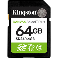Kingston Canvas Select Plus 64 GB SDXC, Speicherkarte UHS-I U1, Class 10, V10