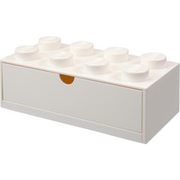 Room Copenhagen LEGO Schreibtischschublade 8 , Aufbewahrungsbox weiß, Noppen