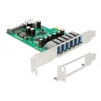 DeLOCK PCI Express x1 Karte zu 6 x extern + 1 x intern USB 5, USB-Controller