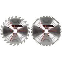 EINHELL Kreissägeblatt-Satz HM, Ø 250 x 30mm, 3,2mm, 24Z / 60Z 2-teilig, für Zug-Kapp- & Gehrungssägen, Tischkreissägen