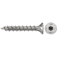 fischer Spanplattenschraube PowerFast II 5,0x35 Senkkopf TX 200 Stück, mit Vollgewinde, Edelstahl A2