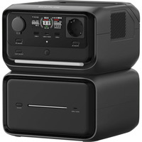 EcoFlow RIVER 3 Max Plus (RIVER 3 Plus + Zusatzbatterie EB600), Powerstation schwarz, 858 Wh, X-boost 2.400W, 2 LFP-Akkus