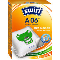 Swirl Staubsaugerbeutel A 06 MicroPor 4 Beutel, 1 Abluftfilter