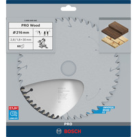 Bosch PRO Wood Kreissägeblatt, Ø 216mm, 60Z Bohrung 30mm, für Kapp- & Gehrungssägen