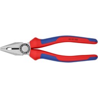 KNIPEX Kombizange 03 02 200 blau, gezahnte Greifflächen, Schneide mit Facette