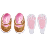 ZAPF Creation Baby Annabell® Schuhe Gold + Einlegesohlen, Puppenzubehör 