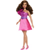 Mattel Barbie Fashionistas Puppe mit braunem Haar und glitzerndem Kleid