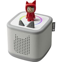 tonies Toniebox 2 Mondgrau Starter Set Kreativ-Tonie Rot, Lautsprecher 