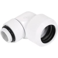 Alphacool Eiszapfen 13mm HardTube Anschraubtülle 90° drehbar G1/4 - White, Verbindung weiß