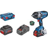 Bosch Professional PRO Akku-Schlagschrauber BITURBO GDS 18V-1000 C Professional, 18Volt blau/schwarz, 2x Akku ProCORE18V 8,0Ah, Bluetooth Modul, 1/2", in L-BOXX