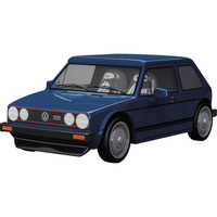 COBI Volkswagen Golf GTI (1976-1983), Konstruktionsspielzeug blau, Maßstab 1:35