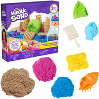Spin Master Kinetic Sand - Strand Abenteuer Set, Spielsand mit 907 Gramm Sand in 3 Farben