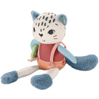 Fisher-Price Spiel-Schneeleopard, Kuscheltier sensorisches Spielzeug für Neugeborene