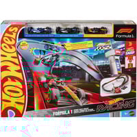 Hot Wheels Hot Wheels Racing Formel 1 Sprint Rennstrecke, Rennbahn mit 3 Die-Cast Spielzeugautos im Maßstab 1:64