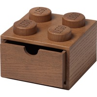 Room Copenhagen LEGO 2x2 Holz Schreibtischschublade, Aufbewahrungsbox eiche, dunkel