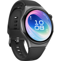 Huawei Watch 6 46mm (Niz-L19F), Smartwatch schwarz, schwarzes Fluoroelastomer-Armband