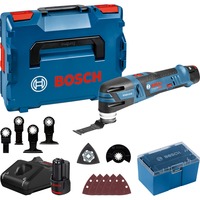 Bosch Akku-Multi-Cutter GOP 12V-28 Professional, 12Volt, Multifunktions-Werkzeug blau/schwarz, 2x Li-Ionen Akku 3,0Ah, in L-BOXX