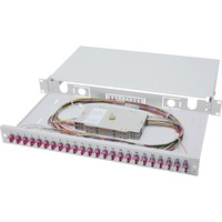 Digitus LWL Spleißbox, 1HE, bestückt, LC, OM4 grau