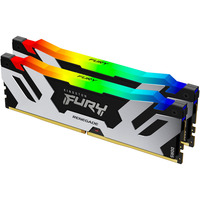 Kingston FURY DIMM 48 GB DDR5-8000 (2x 24 GB) Dual-Kit, Arbeitsspeicher silber/schwarz, KF580C38RSAK2-48, Renegade RGB, INTEL XMP