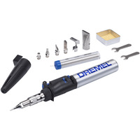 Dremel Butangas Lötkolben Versatip (2000-7) - Arts & Crafts Edition, Lötlampe silber/schwarz, mit 7 Wechselspitzen, Piezo-Zündung