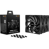 be quiet! Pure Wings 3 120mm PWM high-speed 3-Pack, Gehäuselüfter schwarz, 3er-Pack, 120 mm