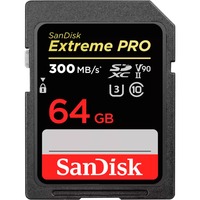 SanDisk Extreme PRO 64 GB SDXC, Speicherkarte schwarz, UHS-II U3, Class 10, V90