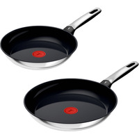 Tefal  Pfannen-Set Edelstahl Emotion, 2-teilig schwarz/edelstahl, Ø 28cm, Ø 24cm