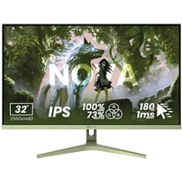 Arozzi Nova 32T2K180, Gaming-Monitor 80 cm (31.5 Zoll), grün, QHD, IPS, HDMI, DP, Lautsprecher, 180Hz Panel
