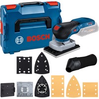 Bosch Akku-Schwingschleifer GSS 18V-13 Professional solo blau/schwarz, ohne Akku und Ladegerät, in L-BOXX, 3 Schleifplatten